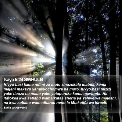 Isaya 5:24 SWHULB Bible Verse Image