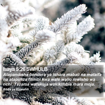Isaya 5:26 SWHULB Bible Verse Image