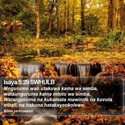 Isaya 5:29 SWHULB Bible Verse Image