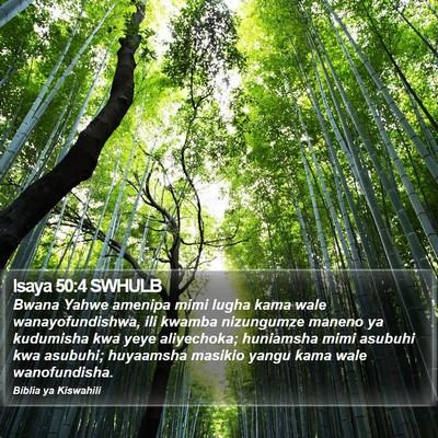 Isaya 50:4 SWHULB Bible Verse Image
