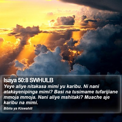 Isaya 50:8 SWHULB Bible Verse Image