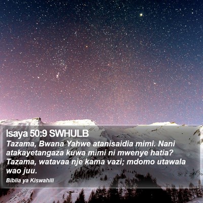 Isaya 50:9 SWHULB Bible Verse Image