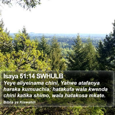 Isaya 51:14 SWHULB Bible Verse Image
