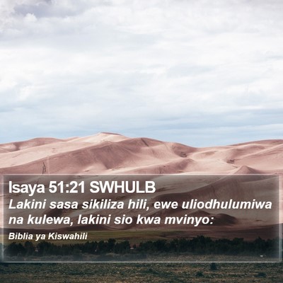 Isaya 51:21 SWHULB Bible Verse Image