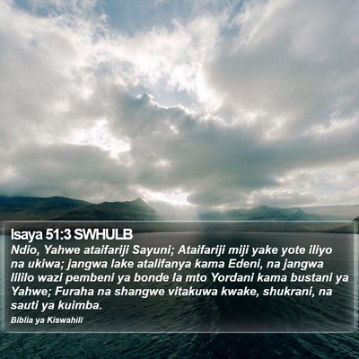 Isaya 51:3 SWHULB Bible Verse Image