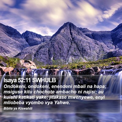Isaya 52:11 SWHULB Bible Verse Image
