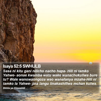 Isaya 52:5 SWHULB Bible Verse Image