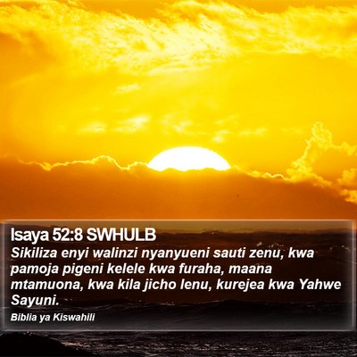 Isaya 52:8 SWHULB Bible Verse Image