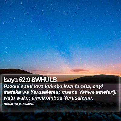 Isaya 52:9 SWHULB Bible Verse Image