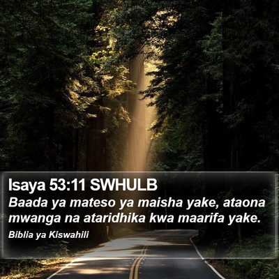 Isaya 53:11 SWHULB Bible Verse Image