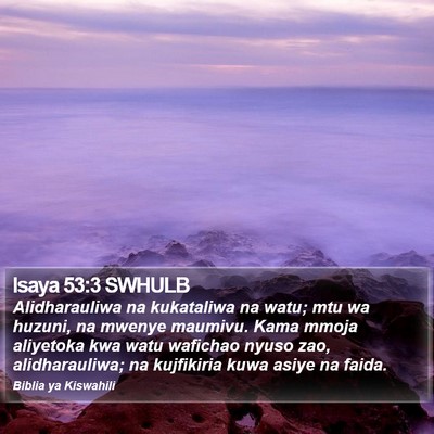 Isaya 53:3 SWHULB Bible Verse Image