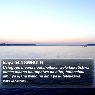 Isaya 54:4 SWHULB Bible Verse Image