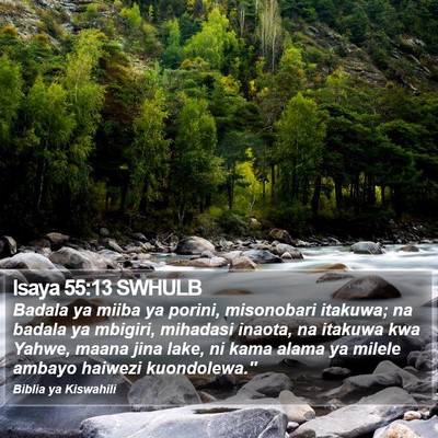 Isaya 55:13 SWHULB Bible Verse Image