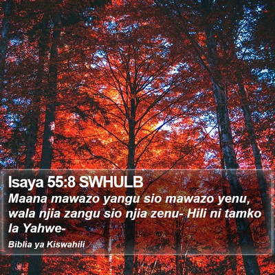 Isaya 55:8 SWHULB Bible Verse Image