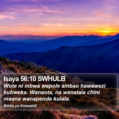 Isaya 56:10 SWHULB Bible Verse Image