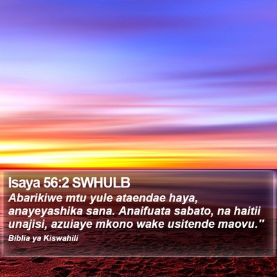Isaya 56:2 SWHULB Bible Verse Image
