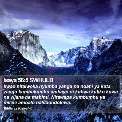 Isaya 56:5 SWHULB Bible Verse Image