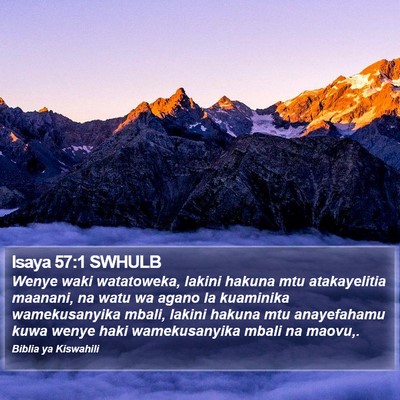 Isaya 57:1 SWHULB Bible Verse Image