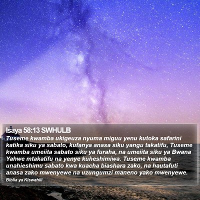 Isaya 58:13 SWHULB Bible Verse Image