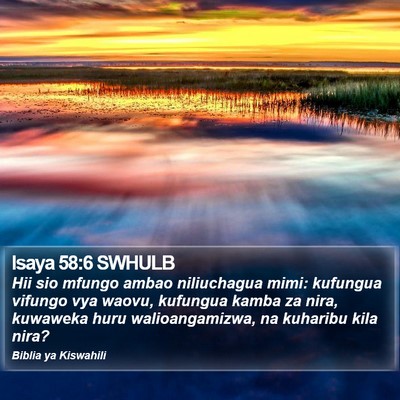 Isaya 58:6 SWHULB Bible Verse Image