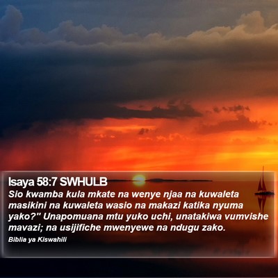 Isaya 58:7 SWHULB Bible Verse Image