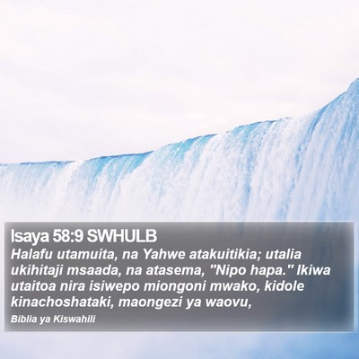 Isaya 58:9 SWHULB Bible Verse Image
