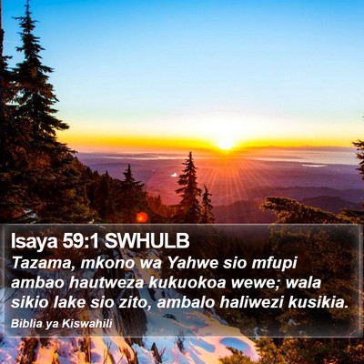 Isaya 59:1 SWHULB Bible Verse Image