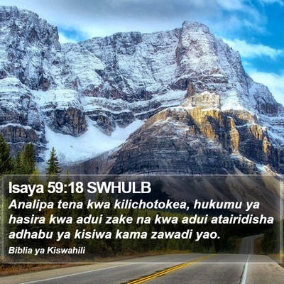 Isaya 59:18 SWHULB Bible Verse Image