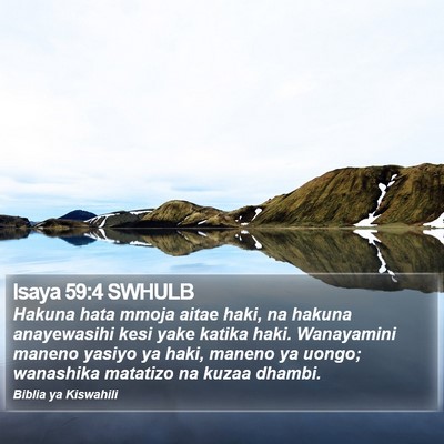 Isaya 59:4 SWHULB Bible Verse Image