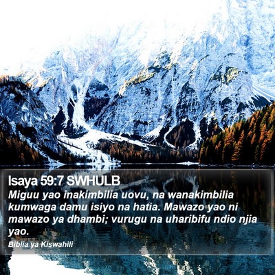 Isaya 59:7 SWHULB Bible Verse Image