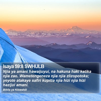 Isaya 59:8 SWHULB Bible Verse Image