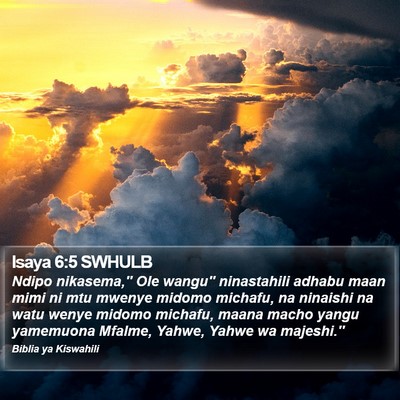 Isaya 6:5 SWHULB Bible Verse Image