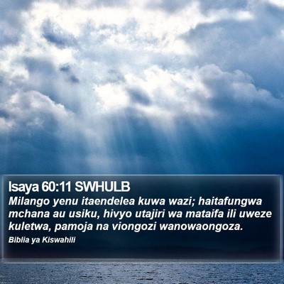 Isaya 60:11 SWHULB Bible Verse Image