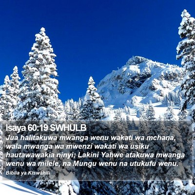 Isaya 60:19 SWHULB Bible Verse Image