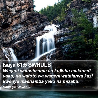 Isaya 61:5 SWHULB Bible Verse Image