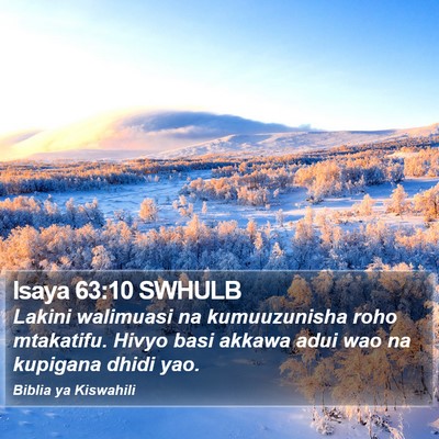 Isaya 63:10 SWHULB Bible Verse Image