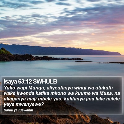 Isaya 63:12 SWHULB Bible Verse Image