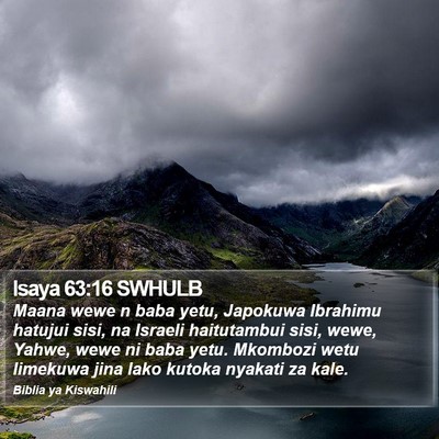 Isaya 63:16 SWHULB Bible Verse Image