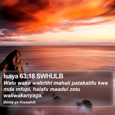Isaya 63:18 SWHULB Bible Verse Image