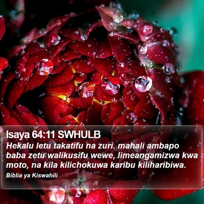 Isaya 64:11 SWHULB Bible Verse Image