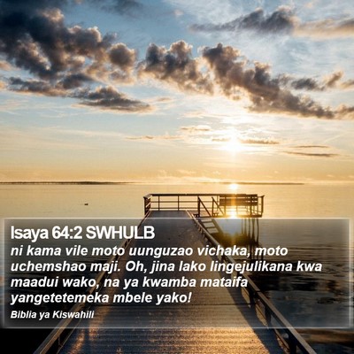 Isaya 64:2 SWHULB Bible Verse Image