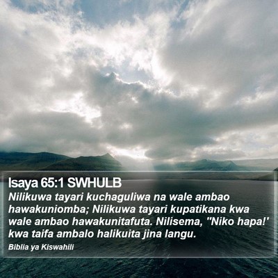 Isaya 65:1 SWHULB Bible Verse Image