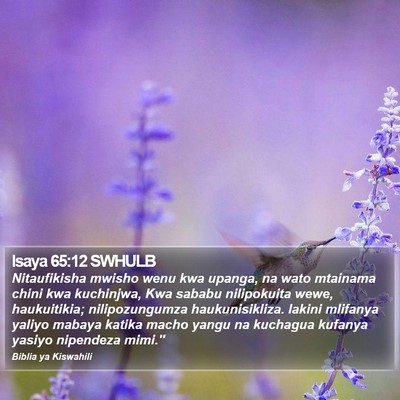 Isaya 65:12 SWHULB Bible Verse Image