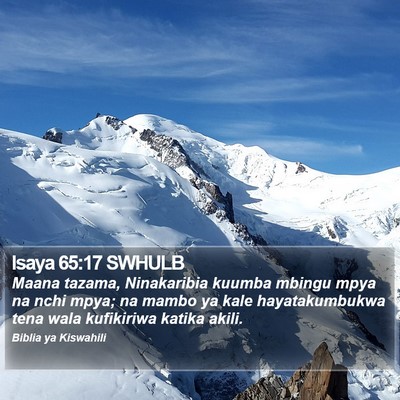 Isaya 65:17 SWHULB Bible Verse Image