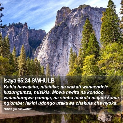 Isaya 65:24 SWHULB Bible Verse Image