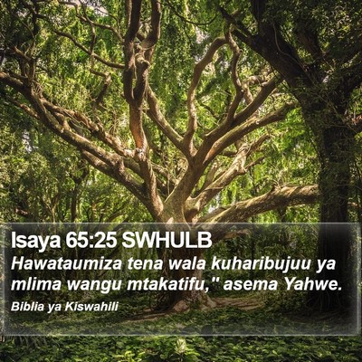 Isaya 65:25 SWHULB Bible Verse Image