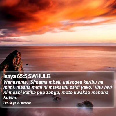 Isaya 65:5 SWHULB Bible Verse Image