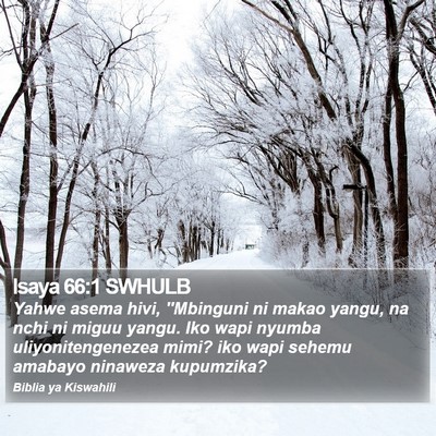 Isaya 66:1 SWHULB Bible Verse Image
