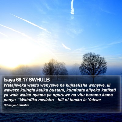 Isaya 66:17 SWHULB Bible Verse Image