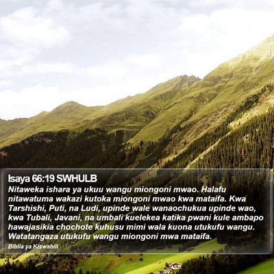 Isaya 66:19 SWHULB Bible Verse Image